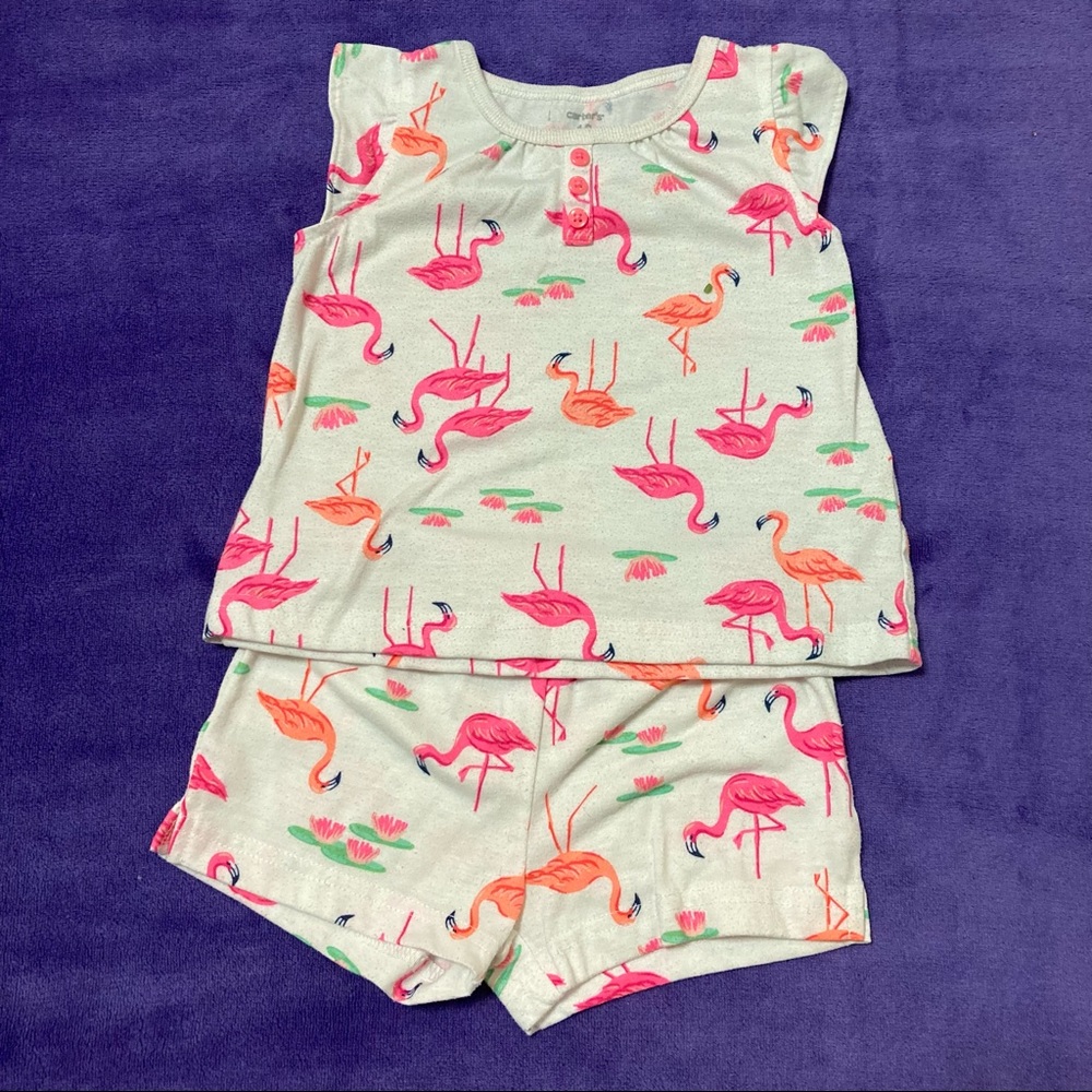 ❤️ (3/$15) Sz 18M Carter’s Flamingo Pajamas